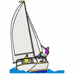 Boats Embroidery Design 2 Boats Embroidery Design 2